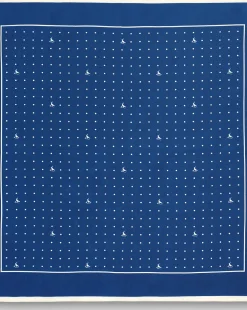 Cheap Charles Tyrwhitt Spot Print Silk Pocket Square - & White Cobalt Blue