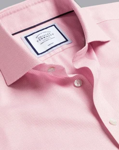 Cheap Charles Tyrwhitt Spread Collar Non-Iron Cambridge Weave Shirt - Pink