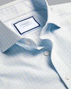 Best Sale Charles Tyrwhitt Spread Collar Non-Iron Check Shirt - Lemon Lemon Yellow