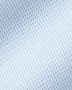 Online Charles Tyrwhitt Spread Collar Non-Iron Clifton Weave Shirt - Light Blue