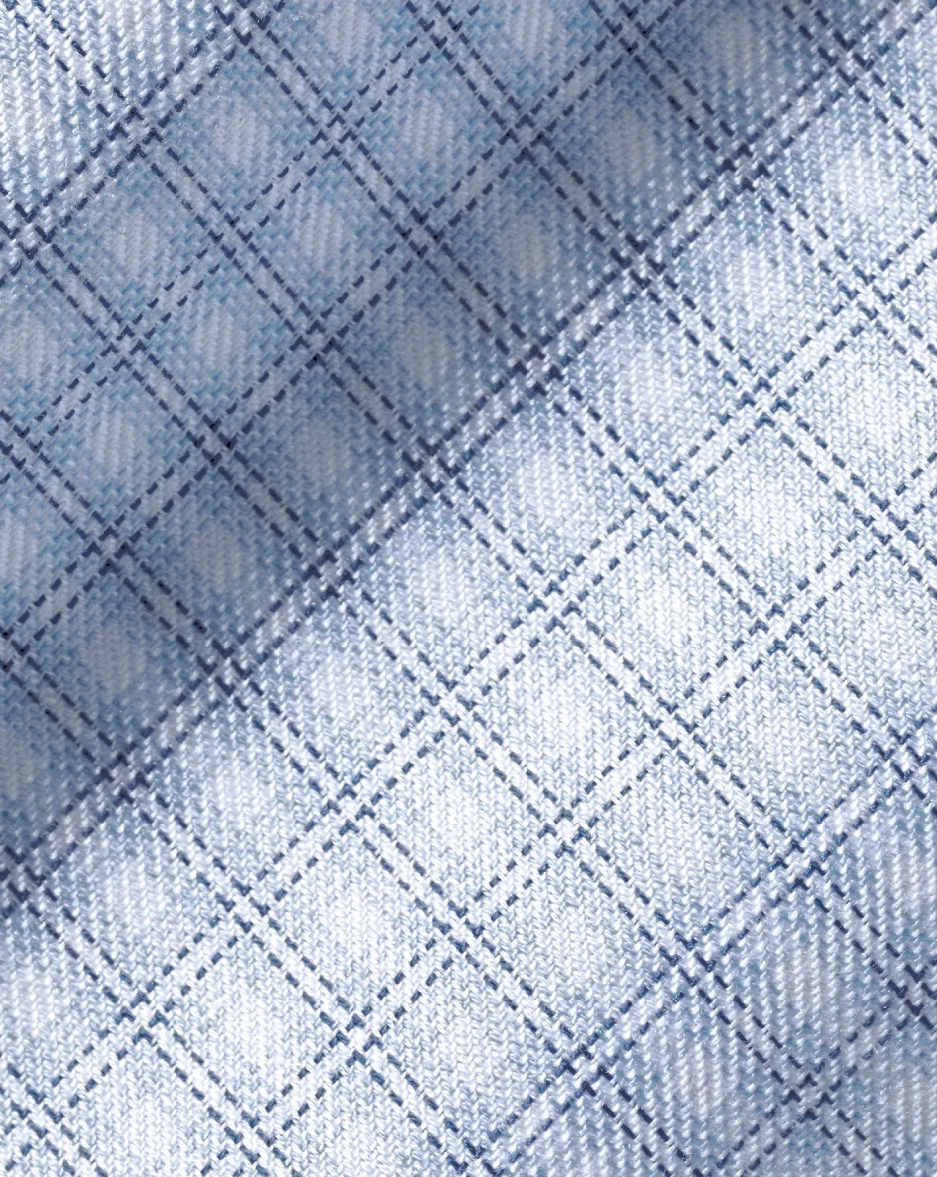 Cheap Charles Tyrwhitt Spread Collar Non-Iron Double Check Shirt - Blue Sky