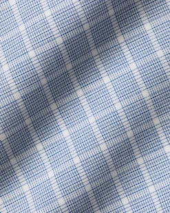 Best Sale Charles Tyrwhitt Spread Collar Non-Iron Fine Check Shirt - Petrol Blue