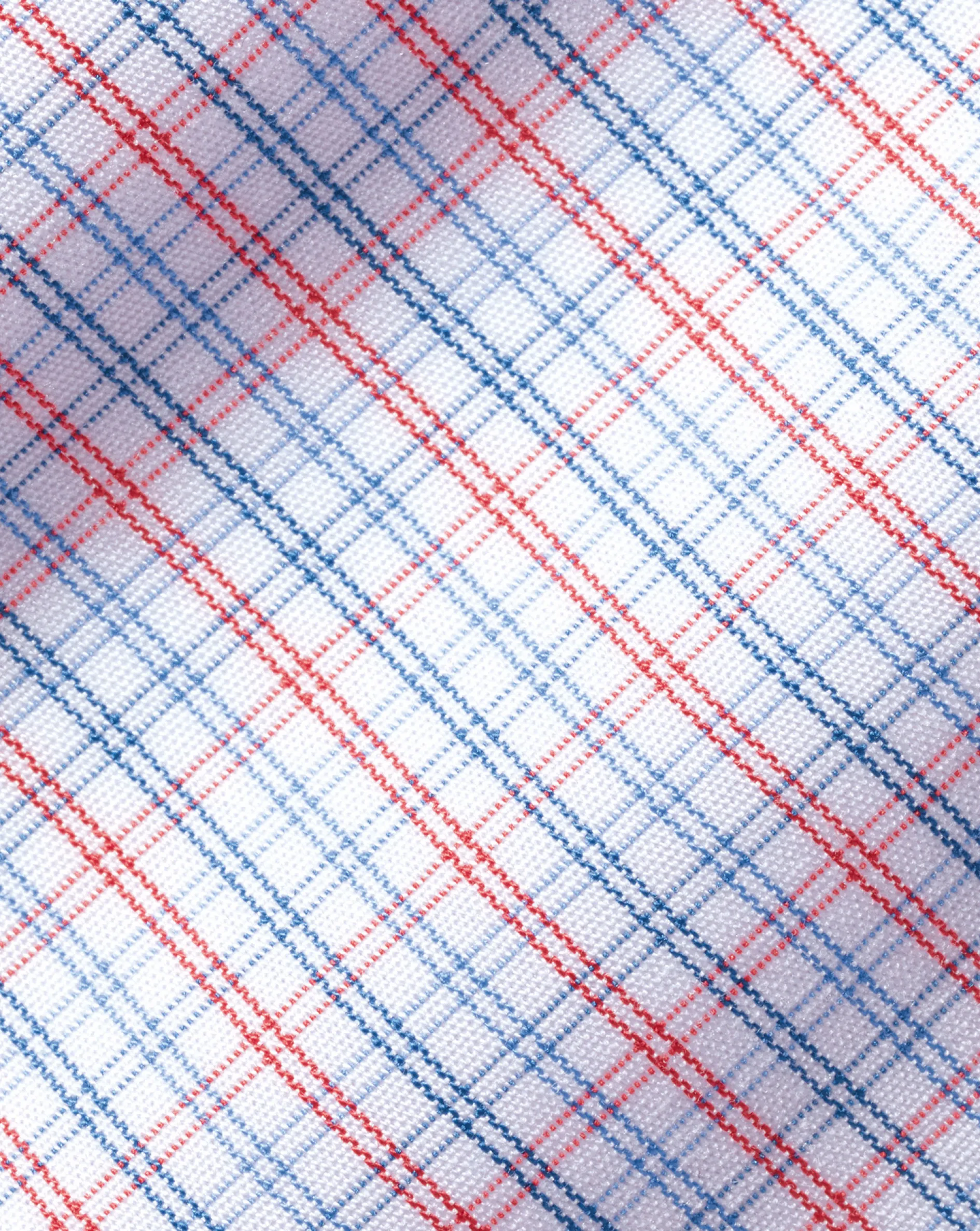 Fashion Charles Tyrwhitt Spread Collar Non-Iron Fine Line Check Shirt - Red