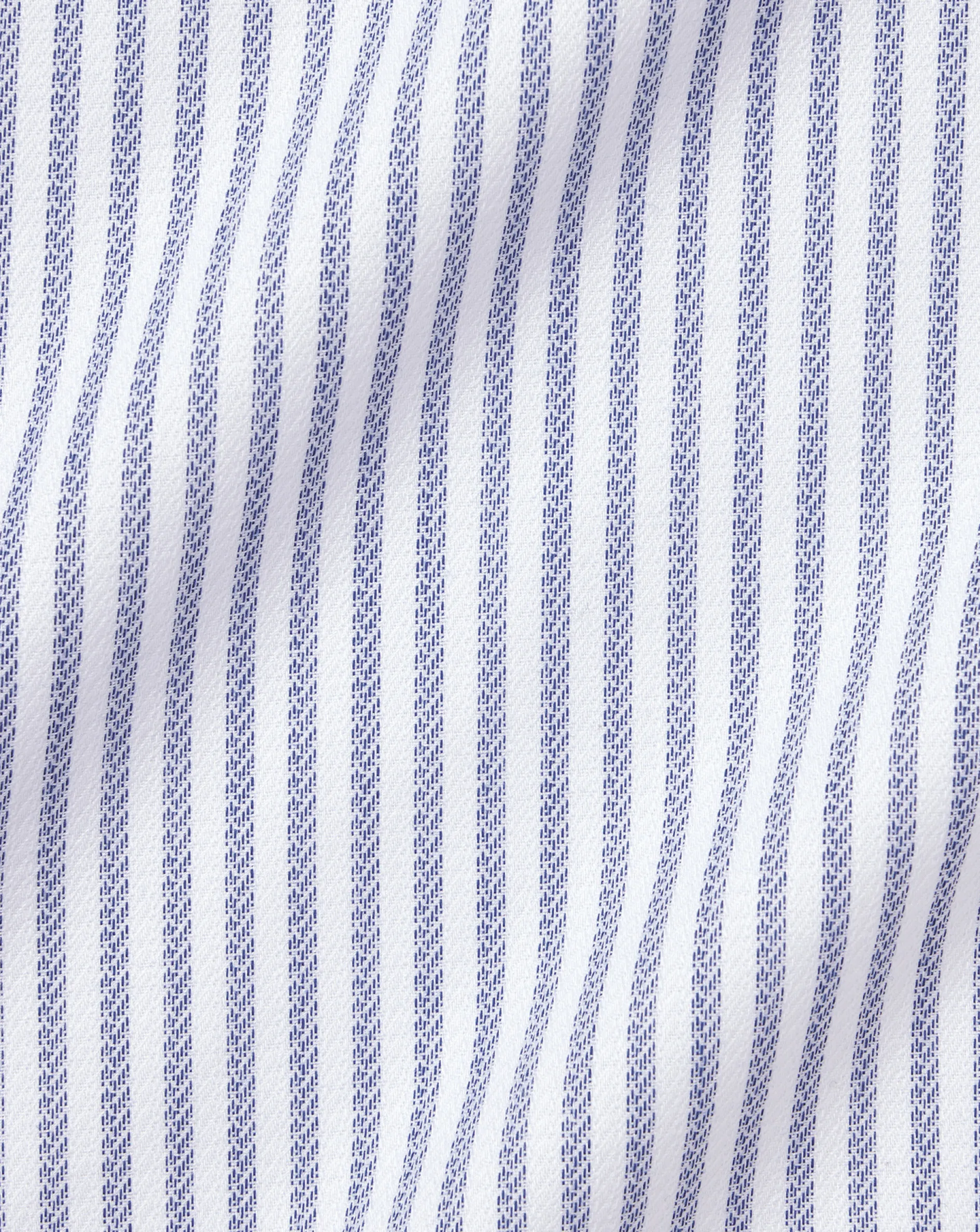 Shop Charles Tyrwhitt Spread Collar Non-Iron Henley Weave Stripe Shirt - Blue Royal