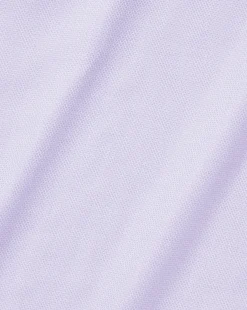Flash Sale Charles Tyrwhitt Spread Collar Non-Iron Henley Weave Shirt - Purple Lilac
