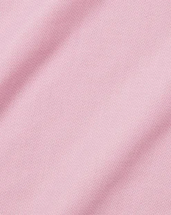 Cheap Charles Tyrwhitt Spread Collar Non-Iron Henley Weave Shirt - Pink