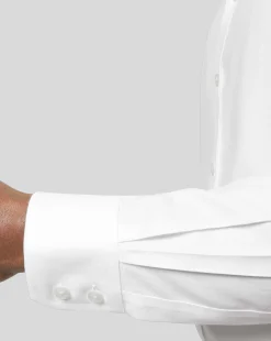 Cheap Charles Tyrwhitt Spread Collar Non-Iron Ludgate Weave Shirt - White