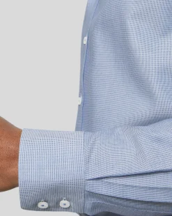 Outlet Charles Tyrwhitt Spread Collar Non-Iron Ludgate Weave Shirt - Blue