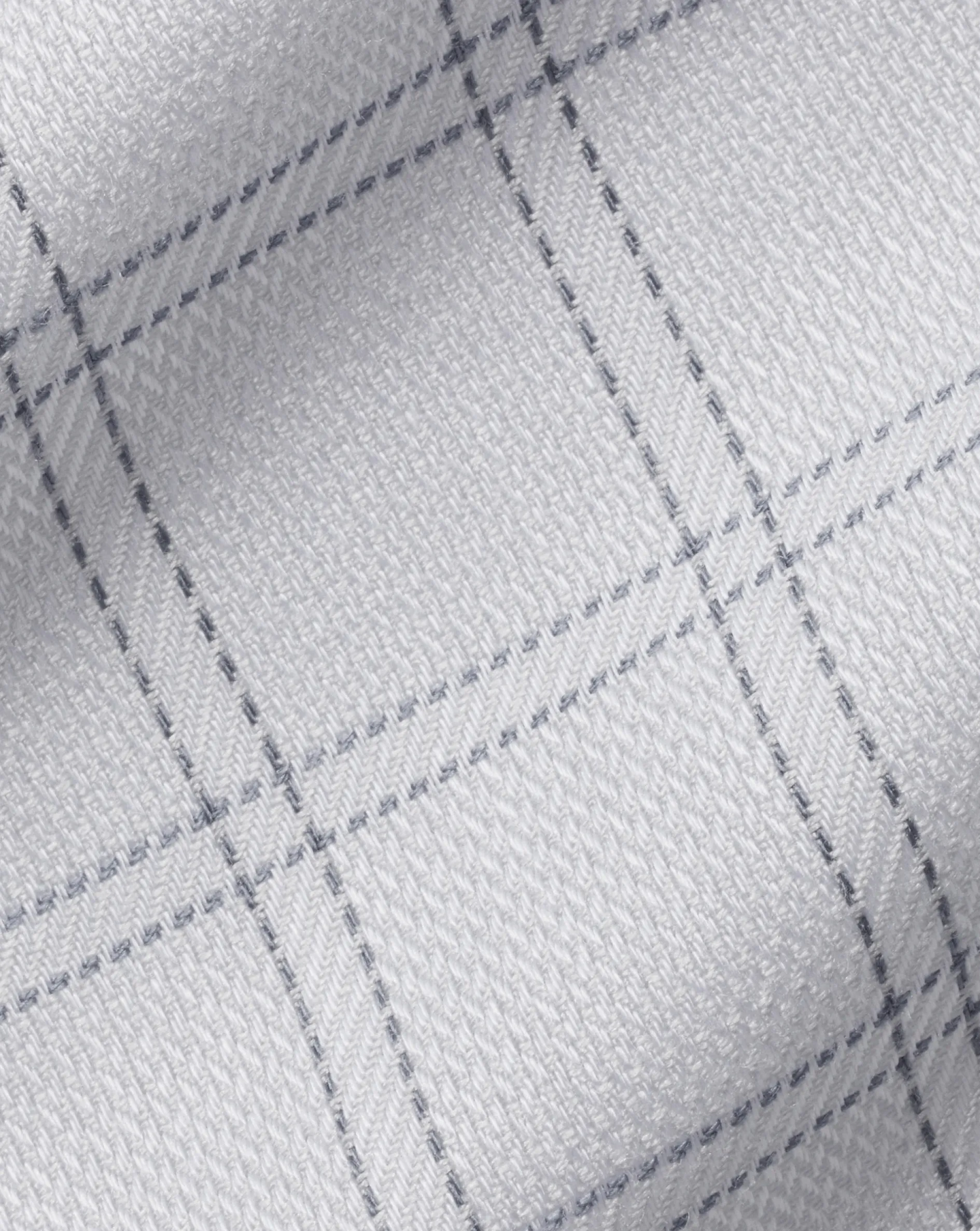 Shop Charles Tyrwhitt Spread Collar Non-Iron Mayfair Weave Check Shirt - Grey Silver