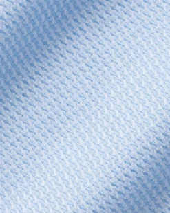 Store Charles Tyrwhitt Spread Collar Non-Iron Mayfair Weave Shirt - Light Blue