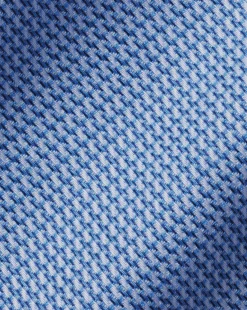 New Charles Tyrwhitt Spread Collar Non-Iron Mayfair Weave Shirt - Cobalt Blue