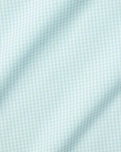 Best Sale Charles Tyrwhitt Spread Collar Non-Iron Mini Gingham Check Shirt - Green Aqua
