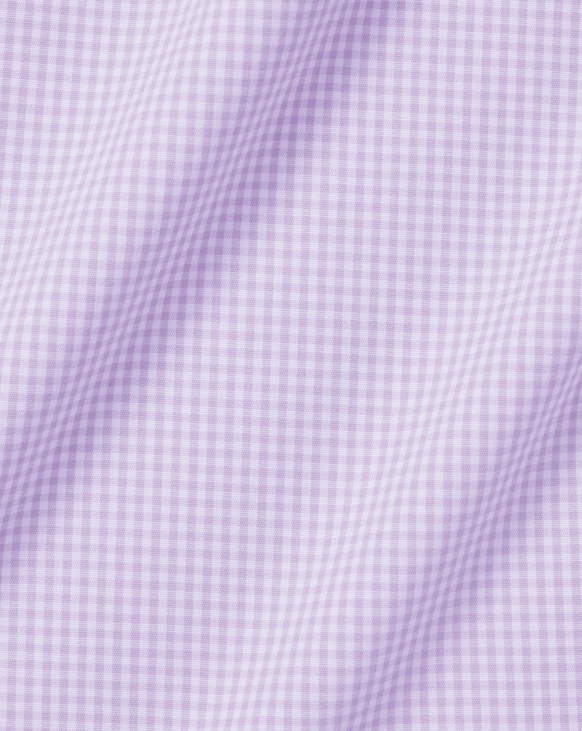 Best Charles Tyrwhitt Spread Collar Non-Iron Mini Gingham Check Shirt - Mauve Purple
