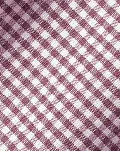Best Sale Charles Tyrwhitt Spread Collar Non-Iron Mini Gingham Check Shirt - Claret Pink