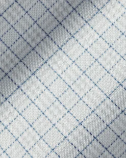Shop Charles Tyrwhitt Spread Collar Non-Iron Mini Prince of Wales Check Shirt - Grey Silver