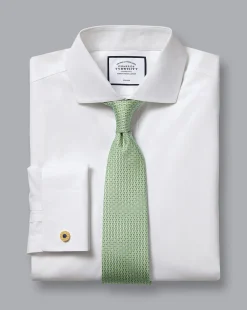 Online Charles Tyrwhitt Spread Collar Non-Iron Poplin Shirt - White