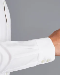 Best Charles Tyrwhitt Spread Collar Non-Iron Regent Weave Shirt - White