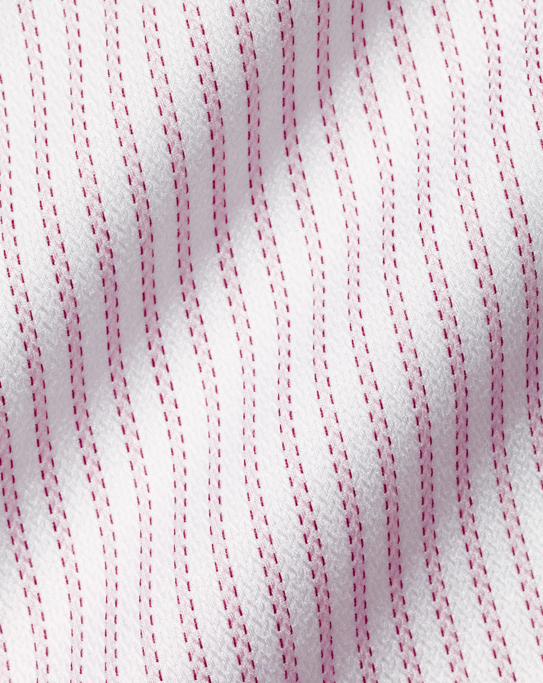 Discount Charles Tyrwhitt Spread collar Non-Iron Richmond Weave Stripe Shirt - Light Pink