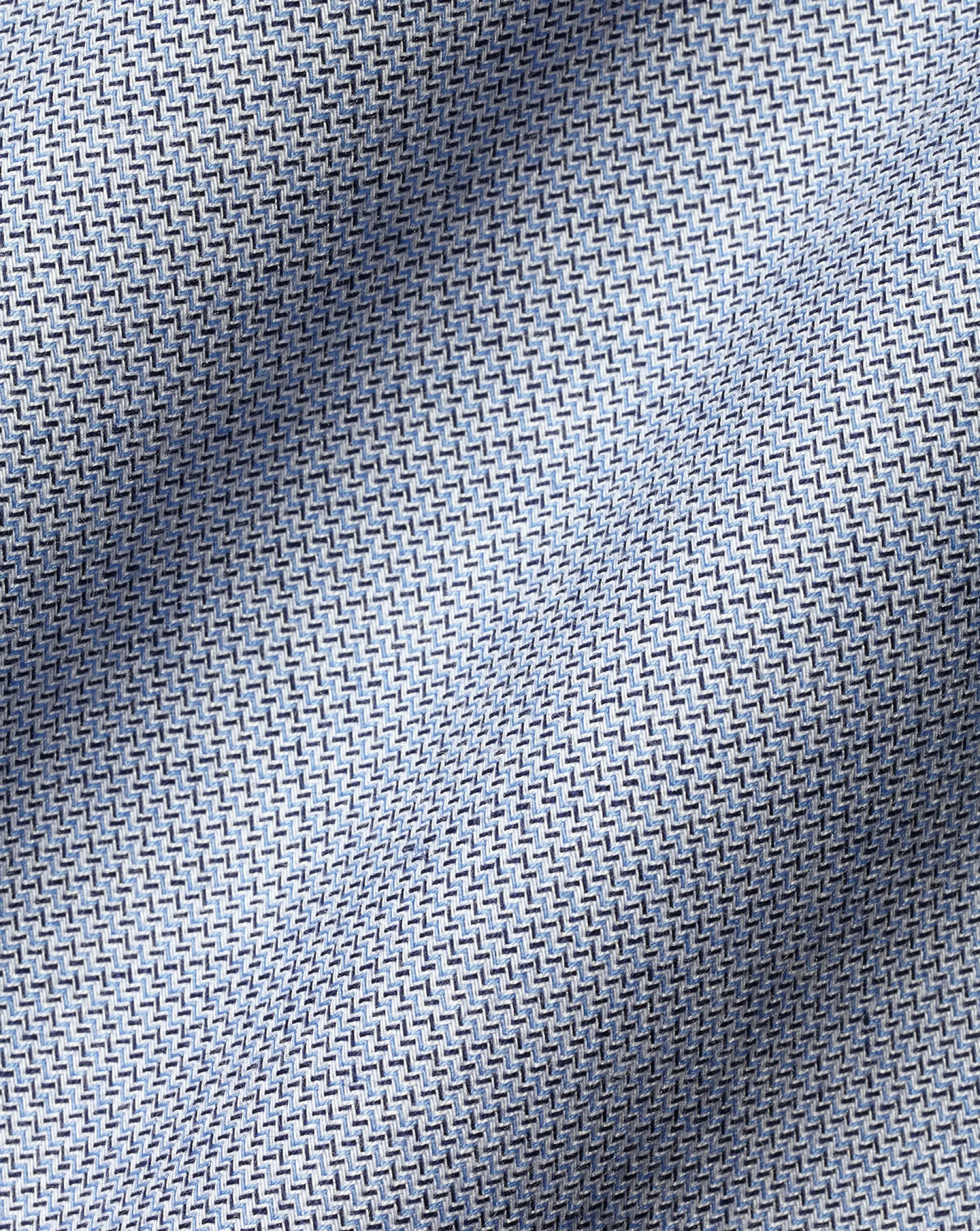 New Charles Tyrwhitt Spread Collar Non-Iron Richmond Weave Shirt - Blue Indigo