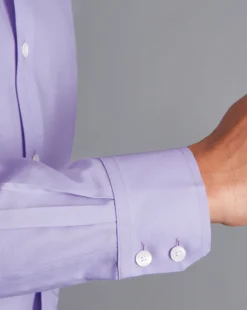 Store Charles Tyrwhitt Spread Collar Non-Iron Twill Shirt - Purple Lilac