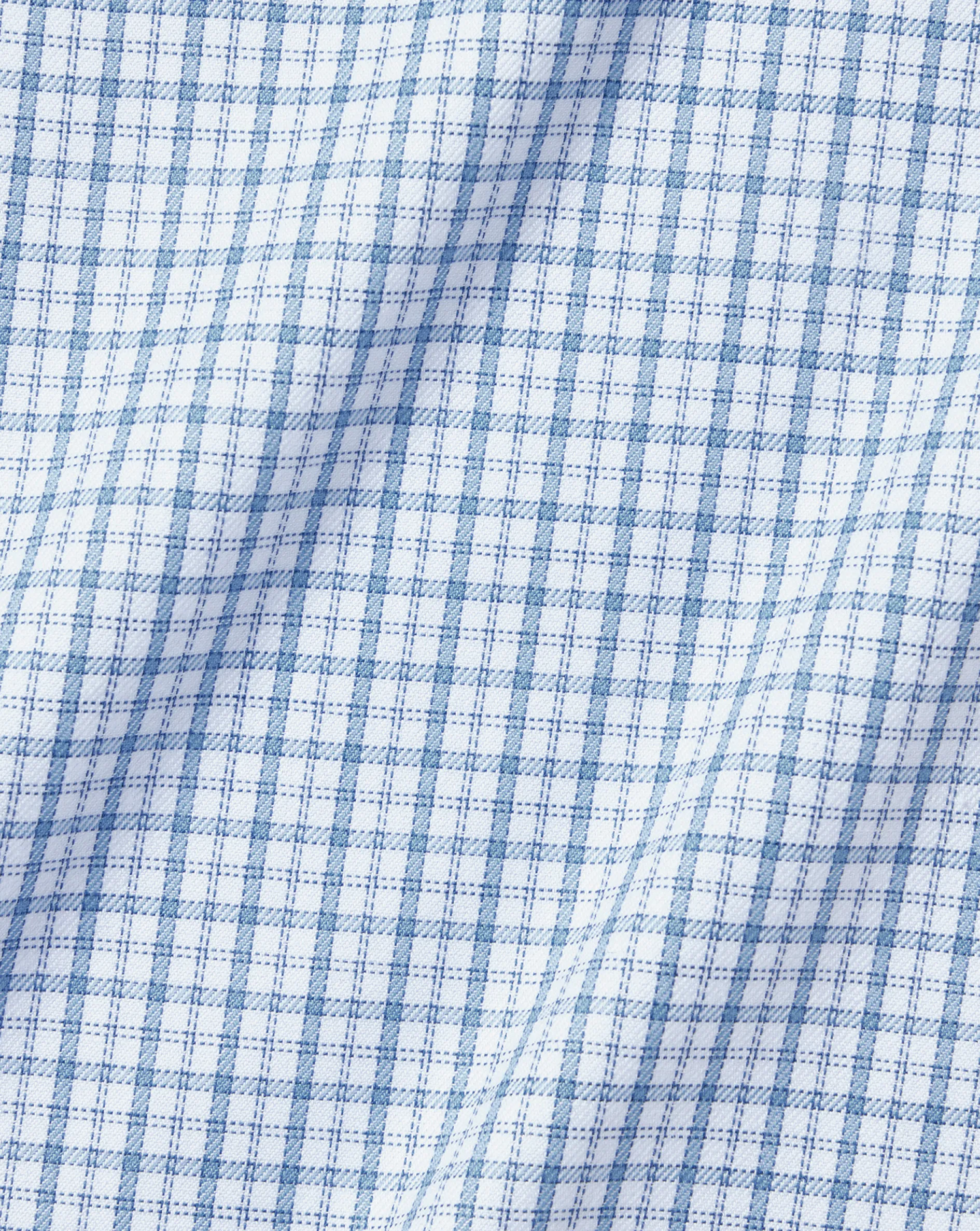 Hot Charles Tyrwhitt Spread Collar Non-Iron Twill Windowpane Check Shirt - Ocean Blue