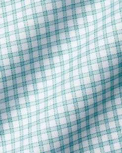 Outlet Charles Tyrwhitt Spread Collar Non-Iron Twill Mini Windowpane Check Shirt - Light Green