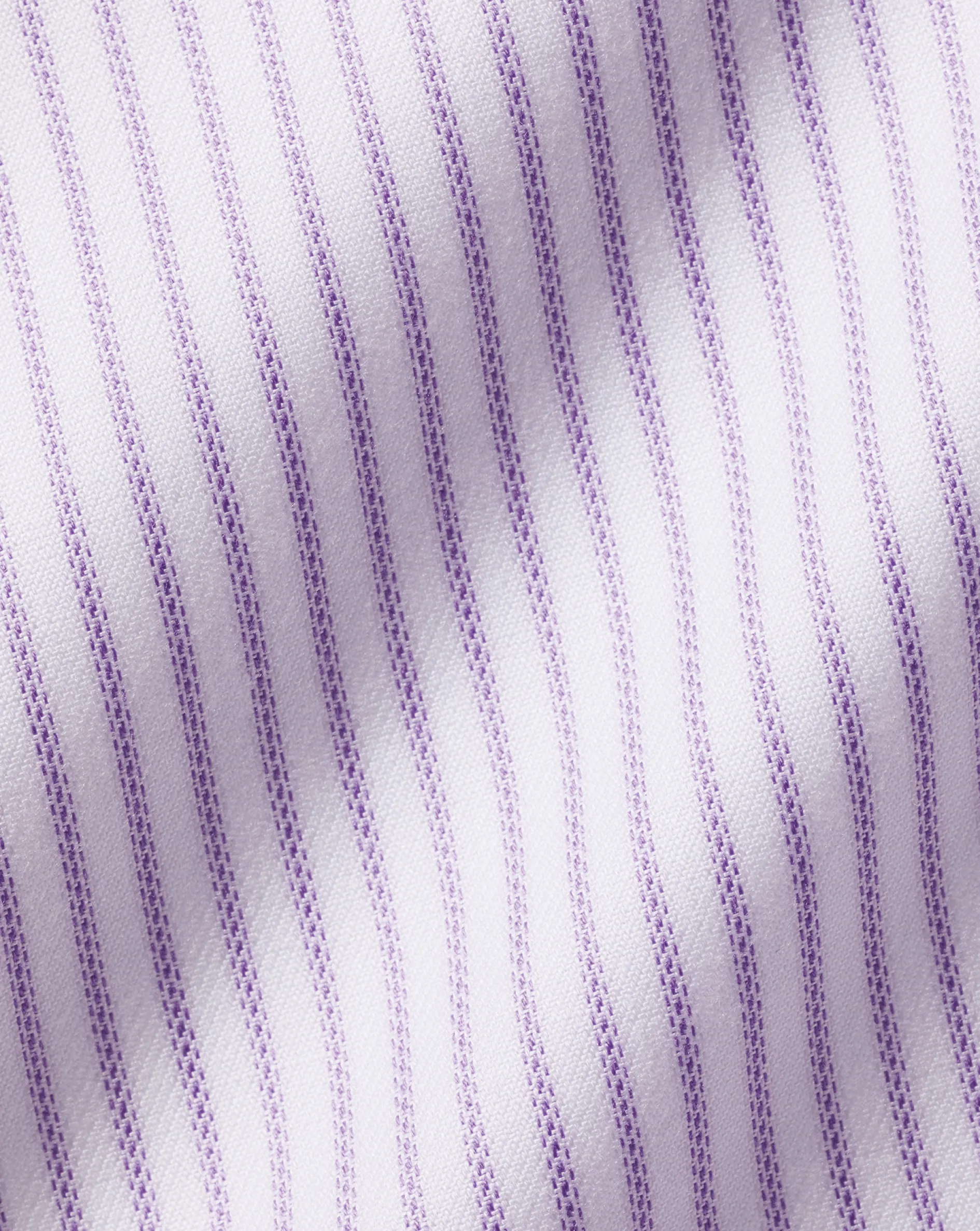 Best Sale Charles Tyrwhitt Spread Collar Non-Iron Twill Stripe Shirt - Mauve Purple