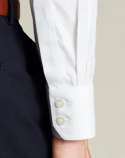 Online Charles Tyrwhitt Spread Collar Non-Iron Twill Shirt - White