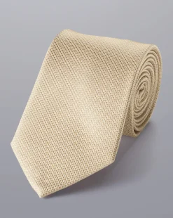 Clearance Charles Tyrwhitt Stain Resistant Silk Tie - Taupe