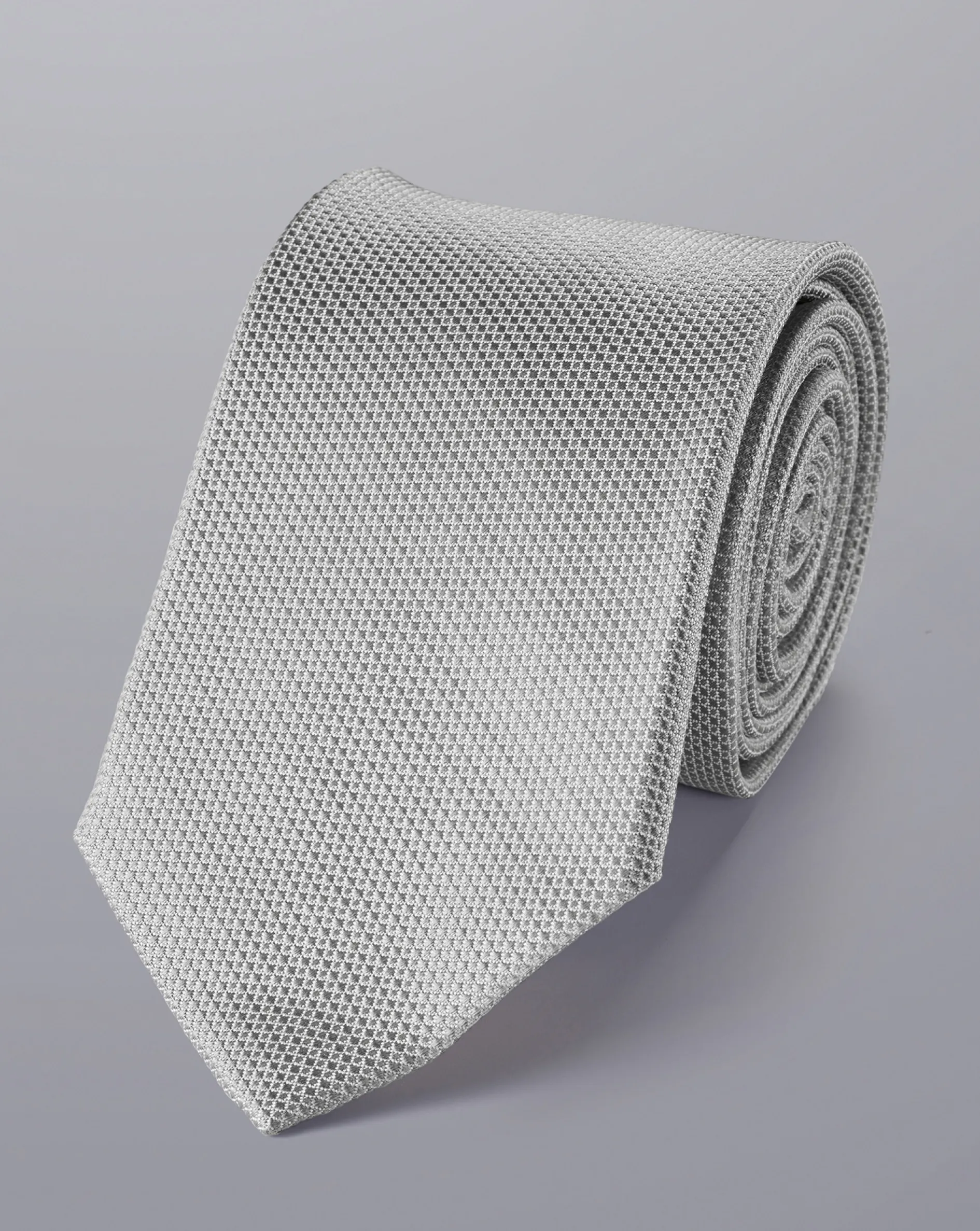 Online Charles Tyrwhitt Stain Resistant Silk Tie - Light Grey