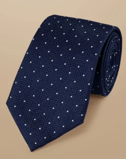 Flash Sale Charles Tyrwhitt Stain Resistant Spot Silk Tie - Petrol & Light Blue Petrol Blue