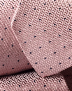 Hot Charles Tyrwhitt Stain Resistant Spot Silk Tie - Pink & Navy Pink and Navy