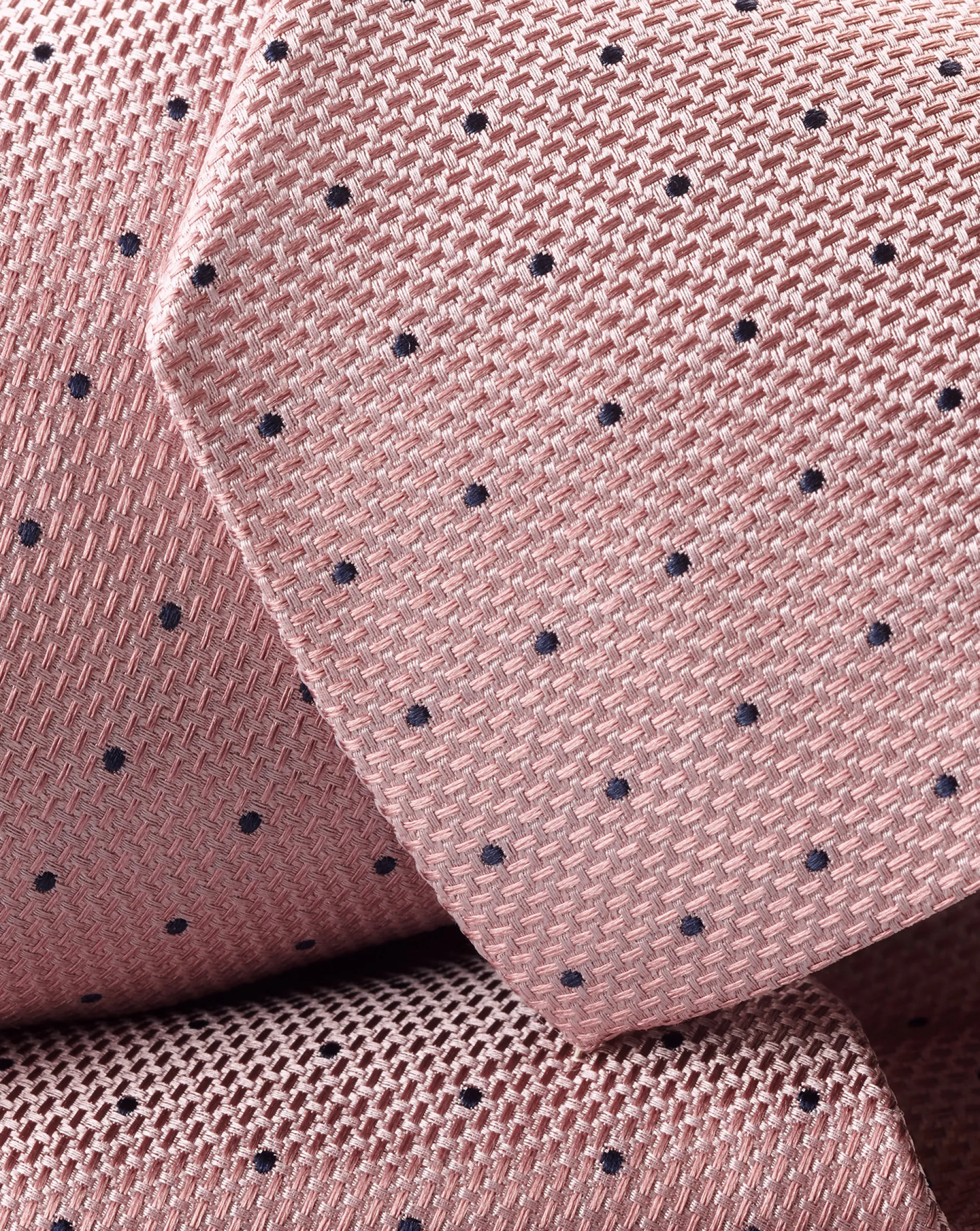 Hot Charles Tyrwhitt Stain Resistant Spot Silk Tie - Pink & Navy Pink and Navy