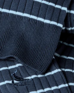 Sale Charles Tyrwhitt Stripe Cotton Rib Socks - French Blue