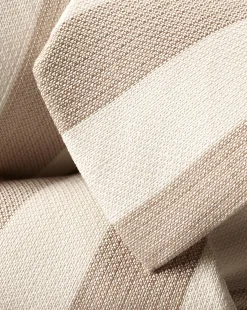 Best Sale Charles Tyrwhitt Stripe Linen Silk Tie - Stone & Ivory Stone & Ivory