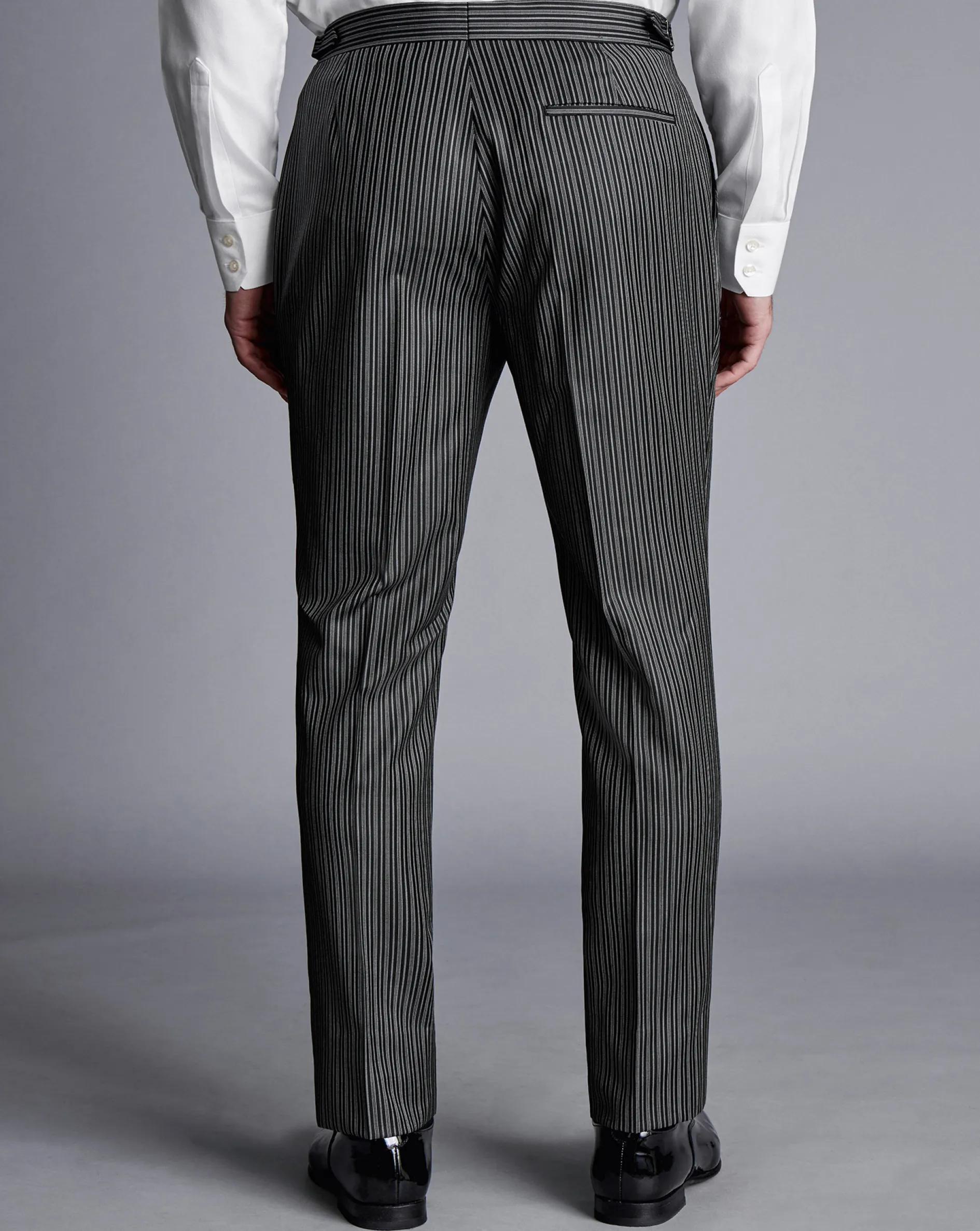 Hot Charles Tyrwhitt Stripe Morning Suit Pants - Black