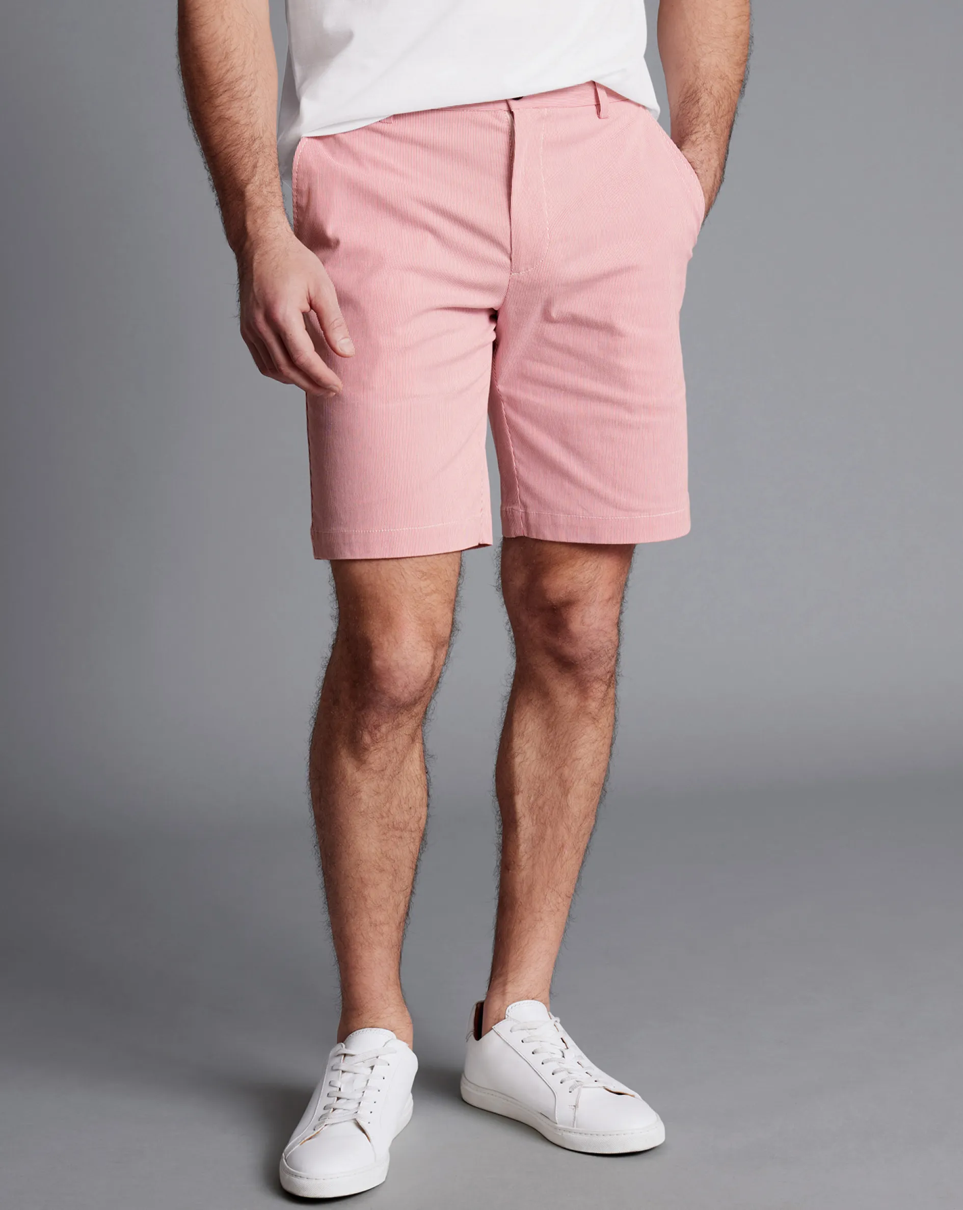 Hot Charles Tyrwhitt Stripe Shorts - Coral Pink