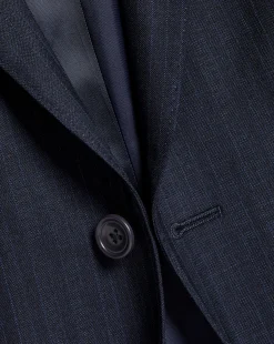 Cheap Charles Tyrwhitt Stripe Suit Jacket - Ink Blue