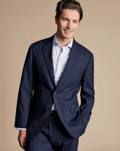Cheap Charles Tyrwhitt Stripe Suit Jacket - Navy