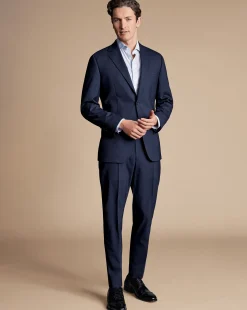 Cheap Charles Tyrwhitt Stripe Suit Jacket - Navy