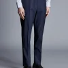 Outlet Charles Tyrwhitt Stripe Suit Pants - Navy