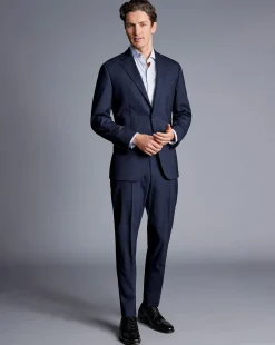 Outlet Charles Tyrwhitt Stripe Suit Pants - Navy
