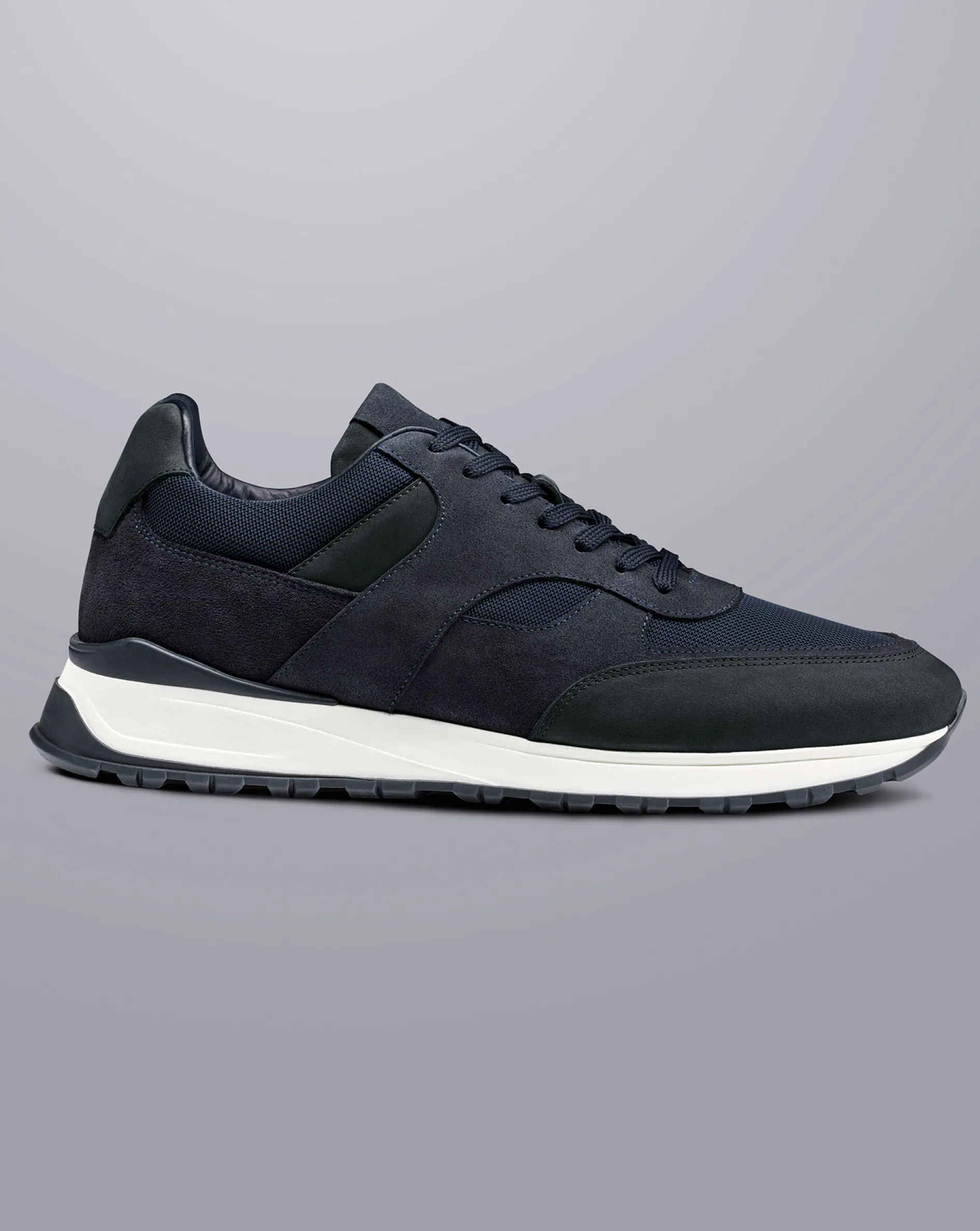 Discount Charles Tyrwhitt Suede And Textile Sneakers - Navy