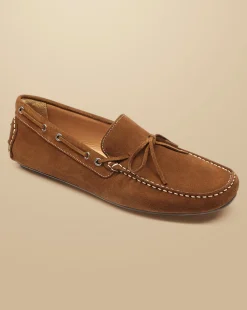 Sale Charles Tyrwhitt Suede Driving Loafers - Brown Tobacco