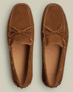 Sale Charles Tyrwhitt Suede Driving Loafers - Brown Tobacco