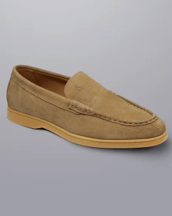 Best Charles Tyrwhitt Suede Slip-On Shoes - Dark Sand