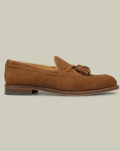Sale Charles Tyrwhitt Suede Tassel Loafers - Chestnut Brown