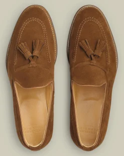 Sale Charles Tyrwhitt Suede Tassel Loafers - Chestnut Brown