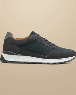 Best Sale Charles Tyrwhitt Suede Textile Sneakers - Grey