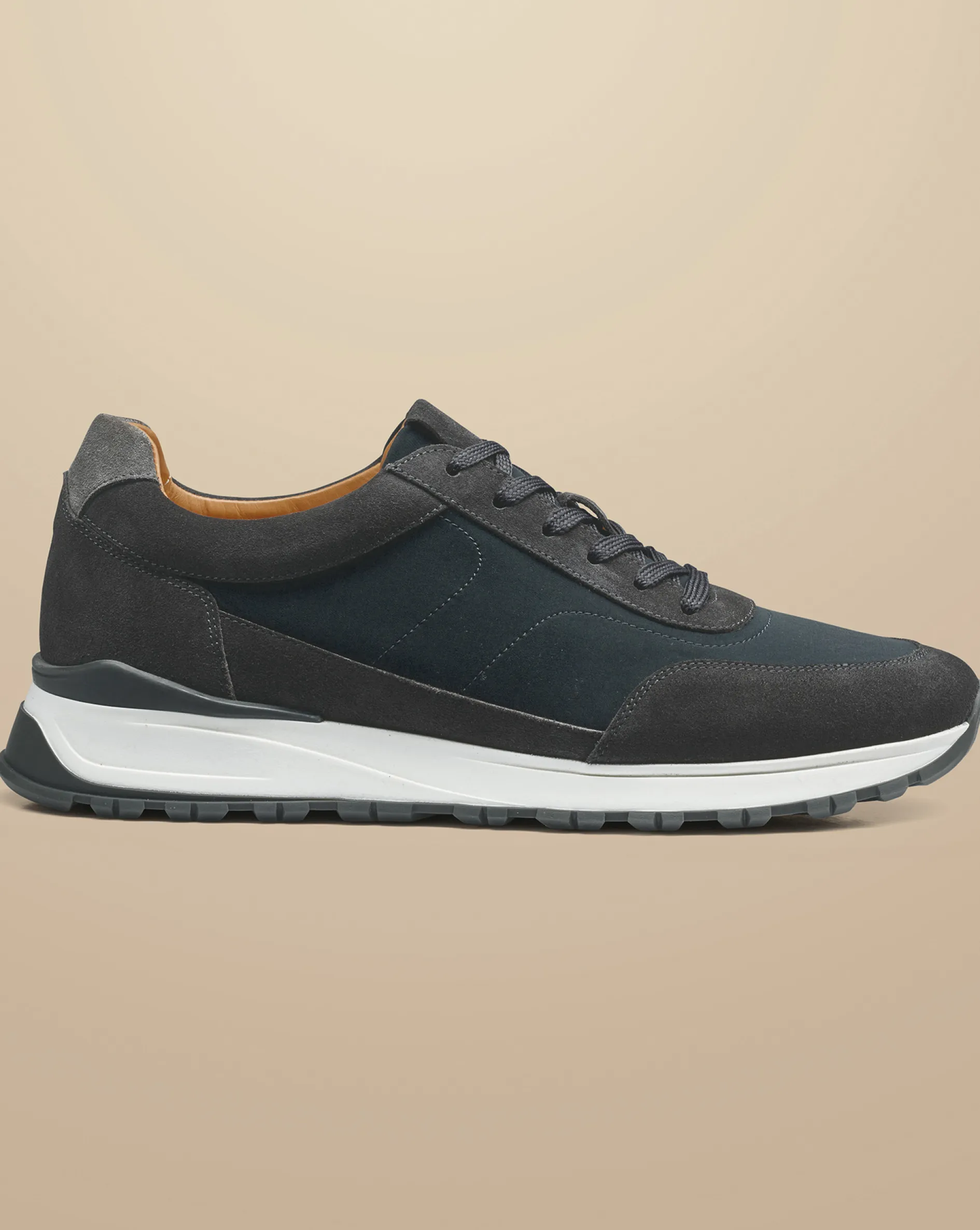 Best Sale Charles Tyrwhitt Suede Textile Sneakers - Grey
